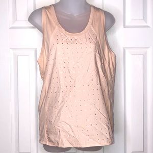 J. Crew Light Pink Rhinestone Tank Top
